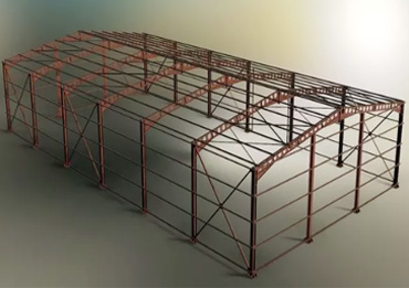 Disposición de la estructura de acero de la correa del techo