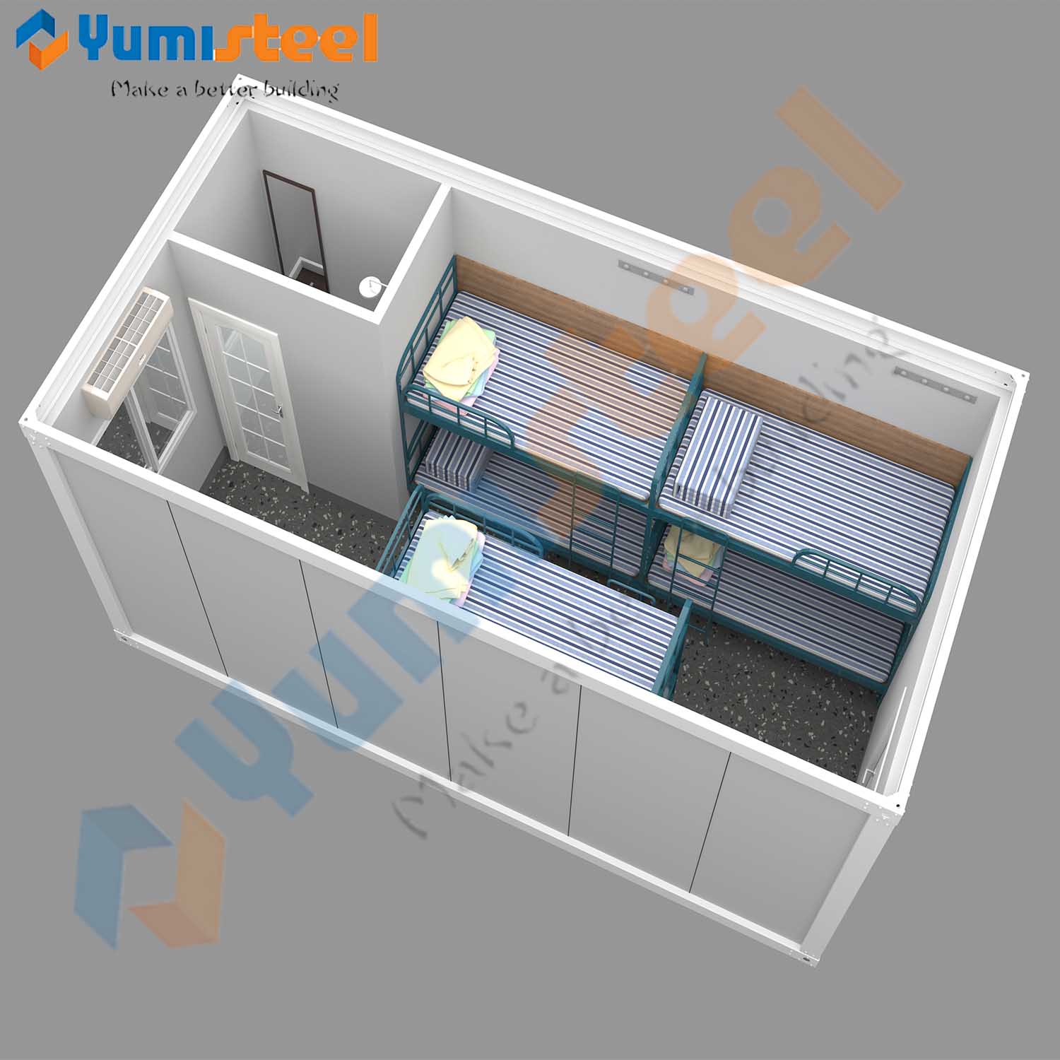 Dormitorio modular barato para el sitio de construcción 
