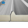 Panel de sándwich de PU de 4 costillas ignífugas de 100 mm para techo