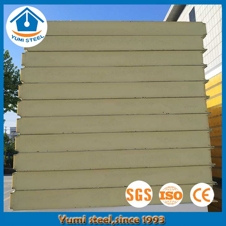 75mm sala de almacenamiento en frío de la pared PIR / PUR paneles sándwich con aislamiento